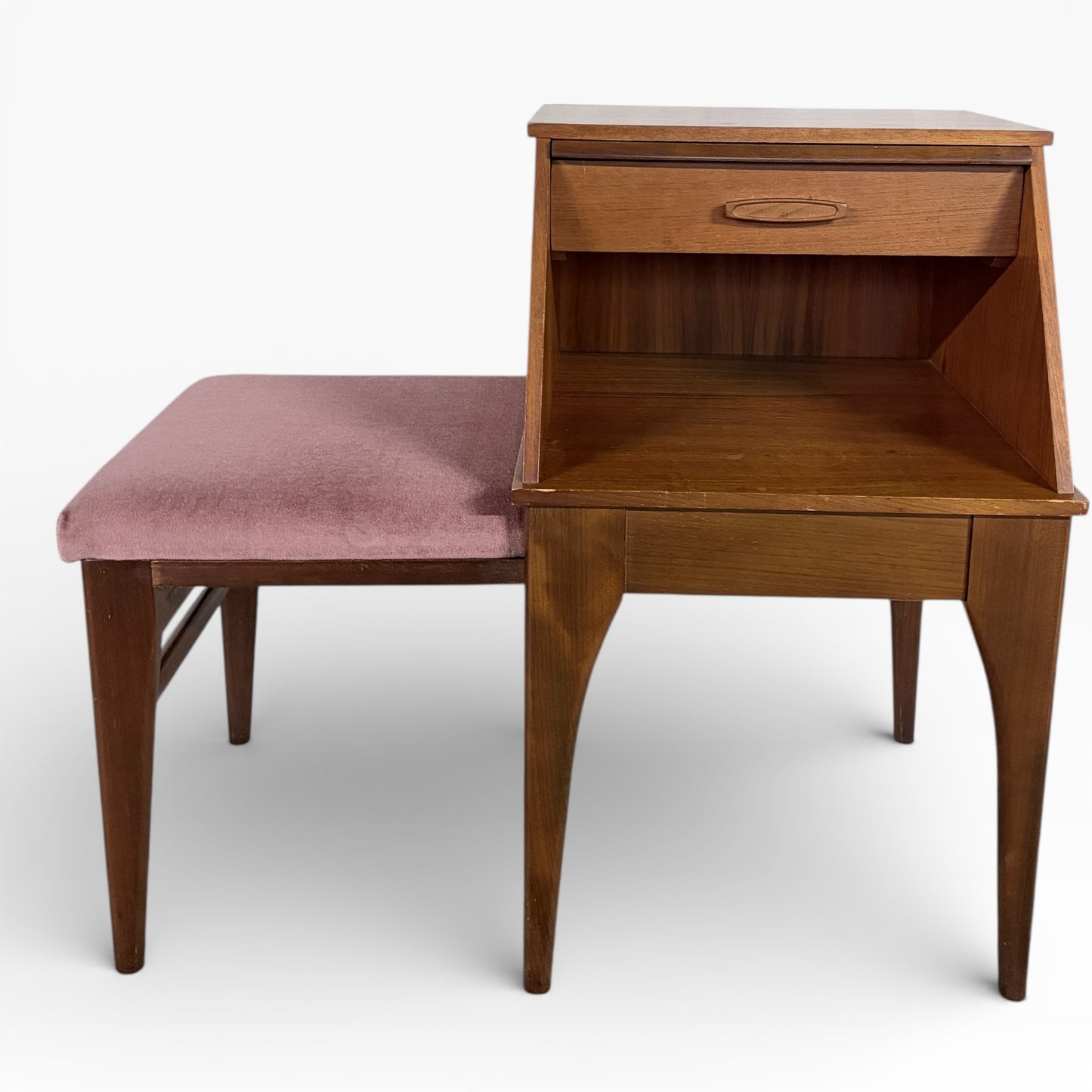 Mid-Century Vintage Teak Telephone Seat by Chippy Heath