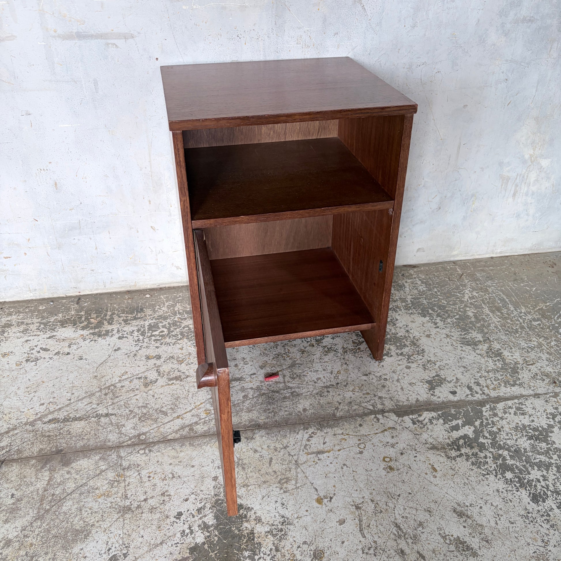 Mid Century Avalon Teak Bedside Cabinet | Scandinavian Style Vintage Nightstand
