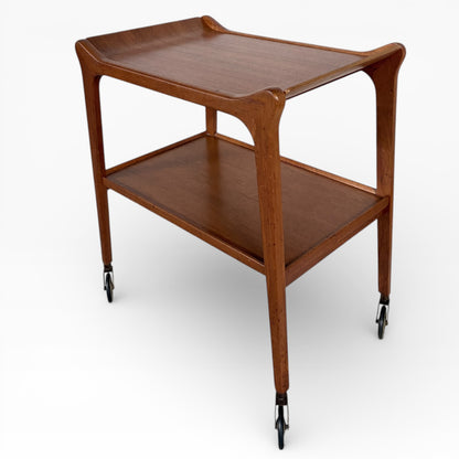Mid Century Teak Bar Cart / Serving Trolley ‘The Glyder’ by Paragon Furniture, c.1960s