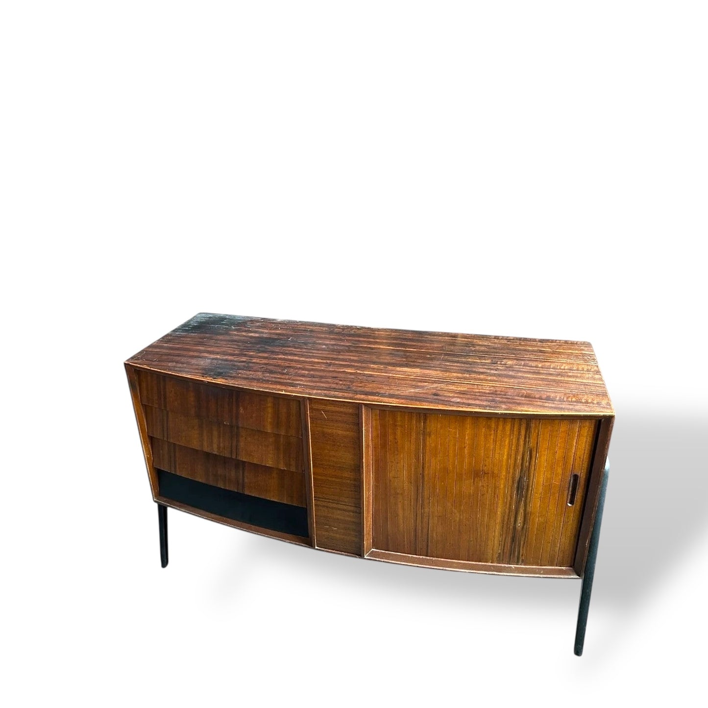 Vintage Mid-Century Zebrano Teak Sideboard by Herbert Gibbs