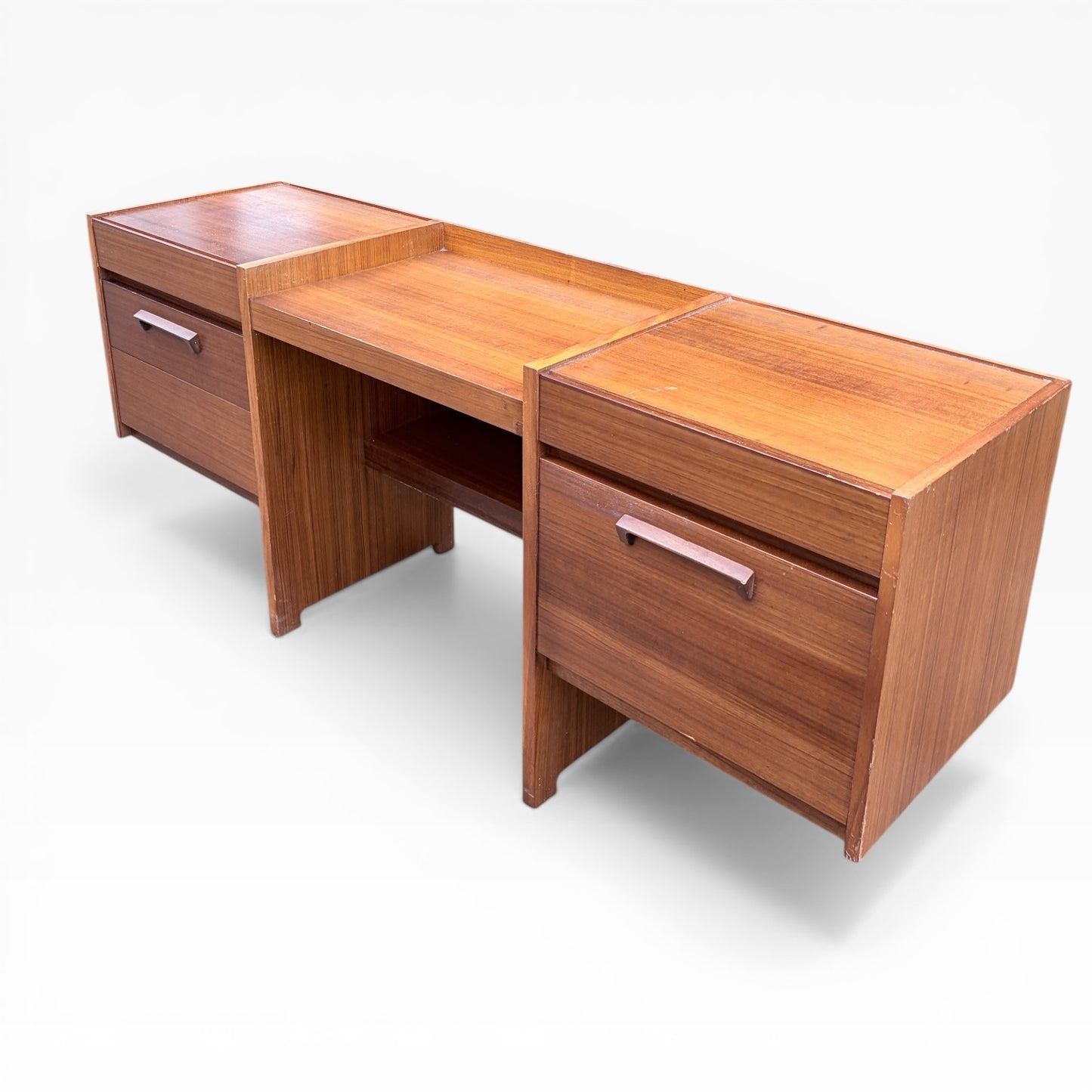 Mid Century Vintage Danish Teak Floating Desk