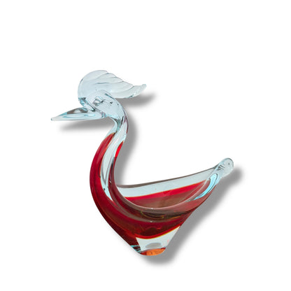 Mid-Century Murano Glass Swan Sculpture