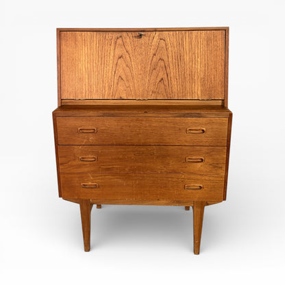 Mid-Century Danish Teak Writing Bureau / Secretary Desk