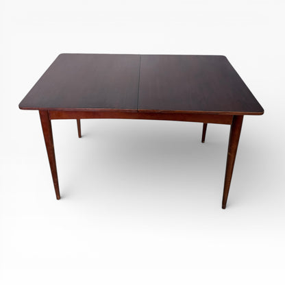 Mid Century Dining Table – Extending Teak Compact Space Saving Classic Wooden Table