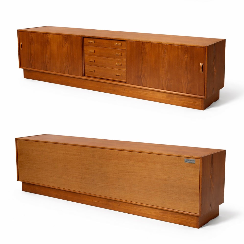 Clausen & Son Danish Teak Sideboard — Mid-Century Modern, Long Low Storage — view 3