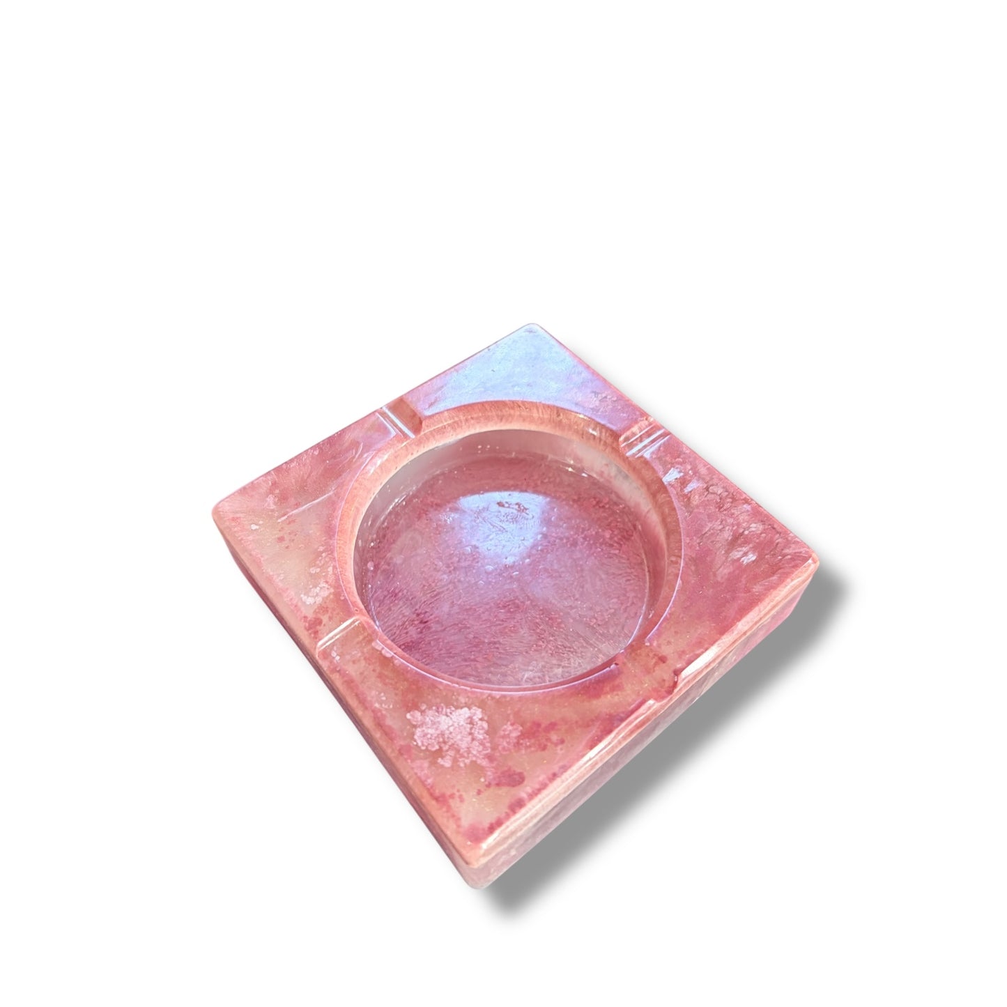Vintage Pink Resin Ashtray