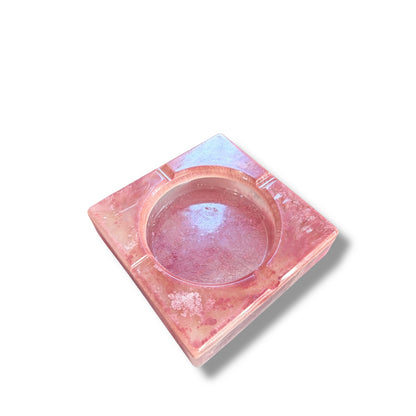 Vintage Pink Resin Ashtray