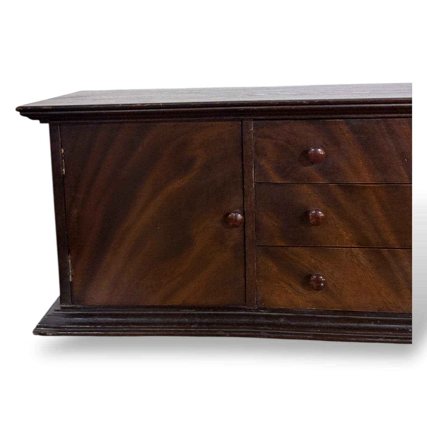Antique Walnut & Mahogany Writing Bureau Box