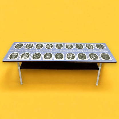Mid Century Italian Renaissance Art Inspired Coffee Table