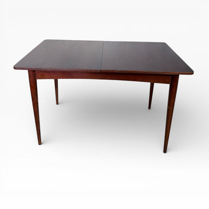Mid Century Dining Table – Extending Teak Compact Space Saving Classic Wooden Table