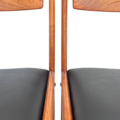 Mid Century Modern Set of 4 Danish Teak Dining Chairs