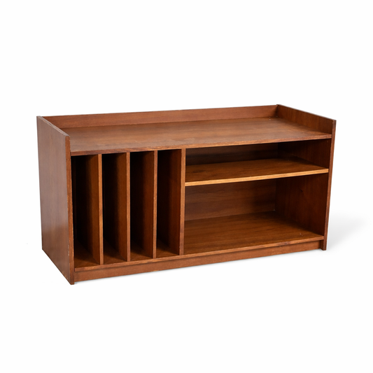 Mid Century Danish Teak Media and Vinyl Record Cabinet Unit