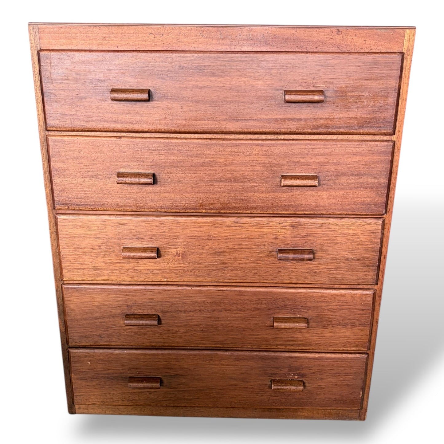 Mid-Century Oak Panelled Chest of Drawers