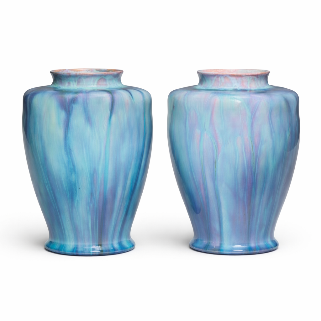 Matched Pair of Pilkington Lancastrian Lustre ‘Pepper’ Vases by Robert Tunnicliffe, Dated 1911
