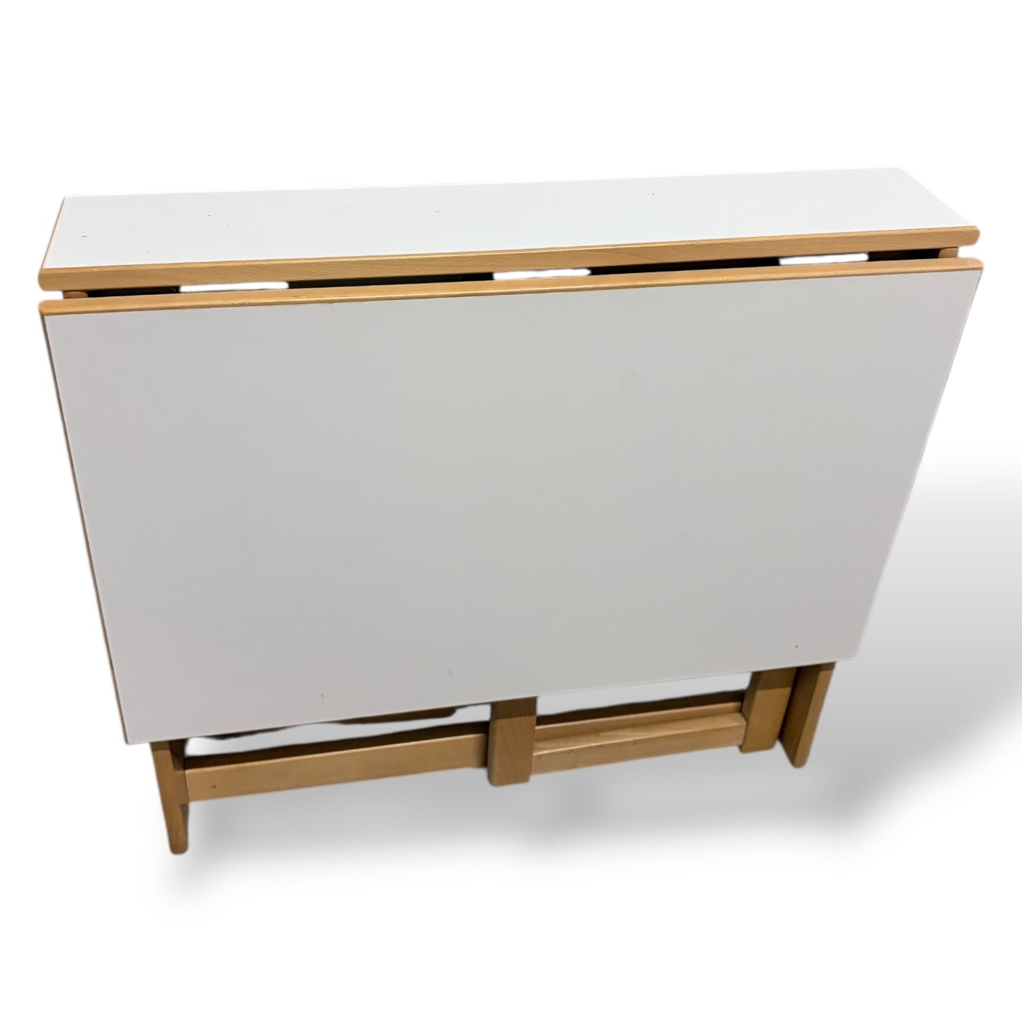 Mid Century Habitat Oak & White Formica Folding Dining Table, 1960s