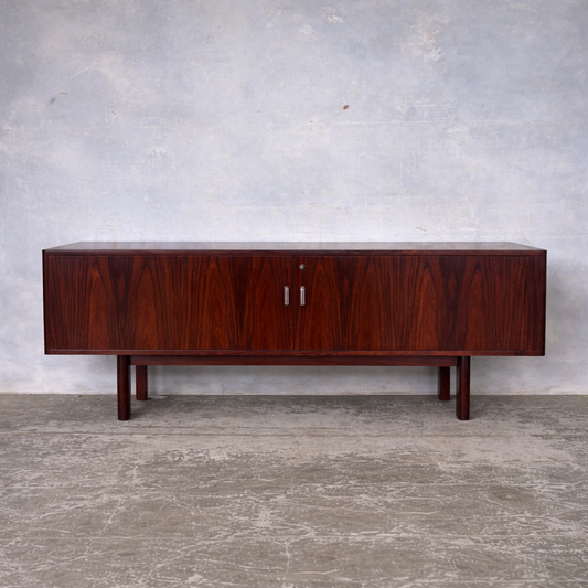 Arne Vodder for Sibast Rosewood Tambour Door Sideboard – Danish Mid Century