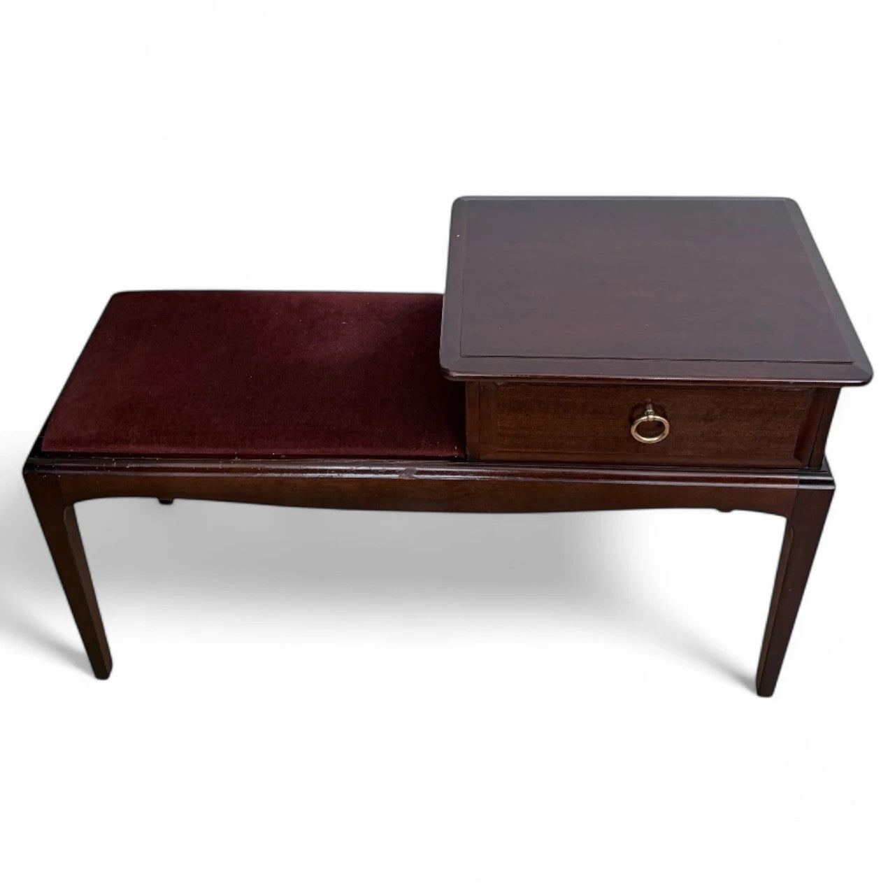 Mid-Century Mahogany Telephone Bench by Stag