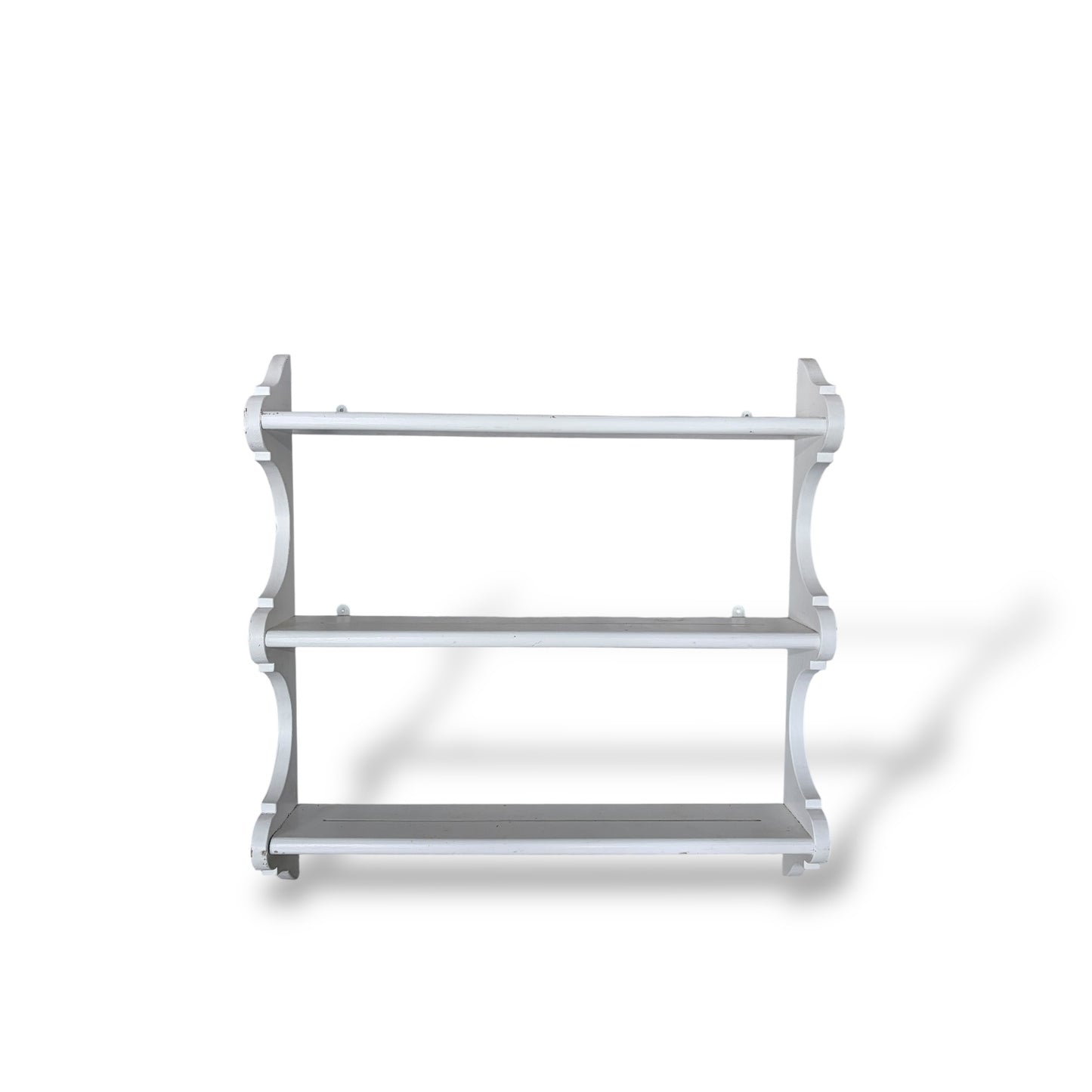 Vintage Oak Wall Display Rack – Painted Shabby Chic