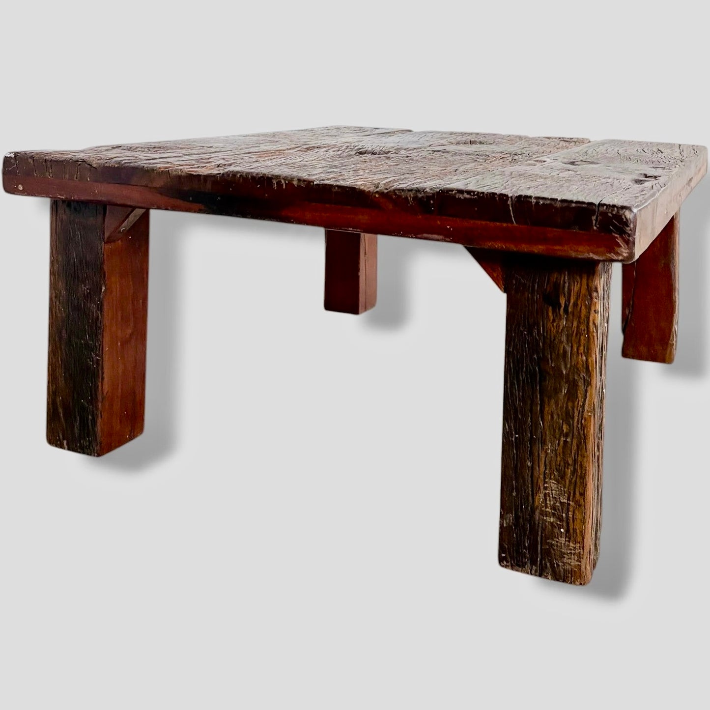Mid Century Brutalist Driftwood Chunky Coffee Table