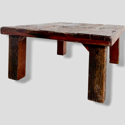 Mid Century Brutalist Driftwood Chunky Coffee Table