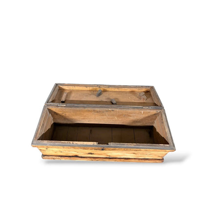 Antique Rustic Solid Pine Carpenter’s Tool Chest / Storage Box