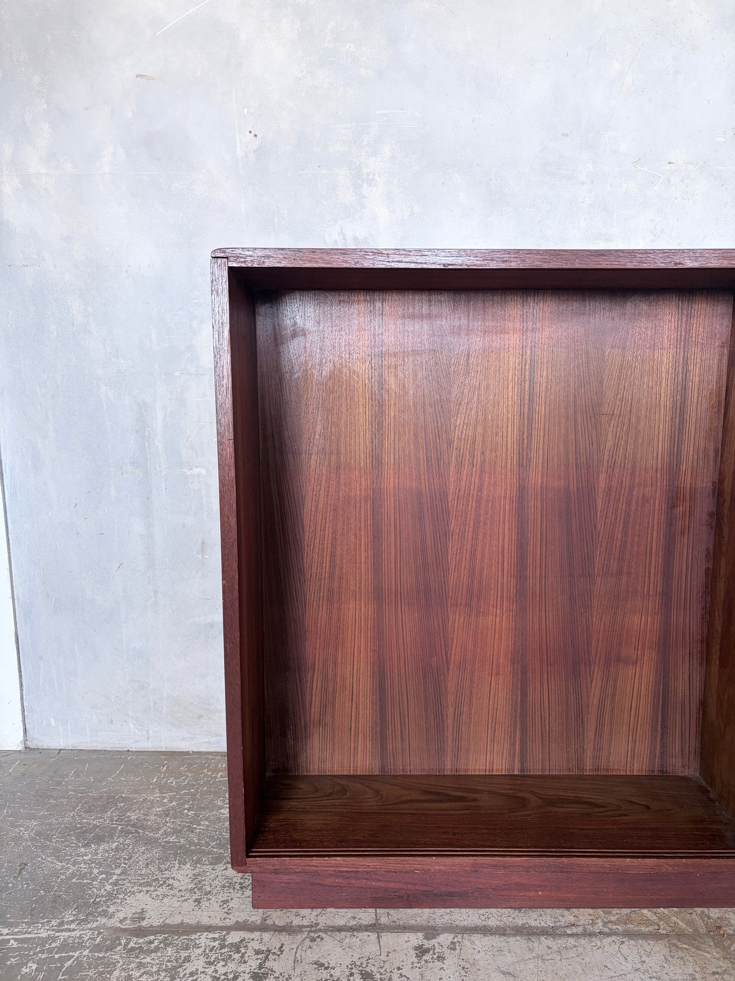 Mid Century Teak Open Bookcase / Display Cabinet – Handmade
