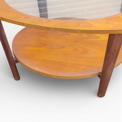 Remploy Mid-Century Teak & Glass Coffee Table – Circular — view 6