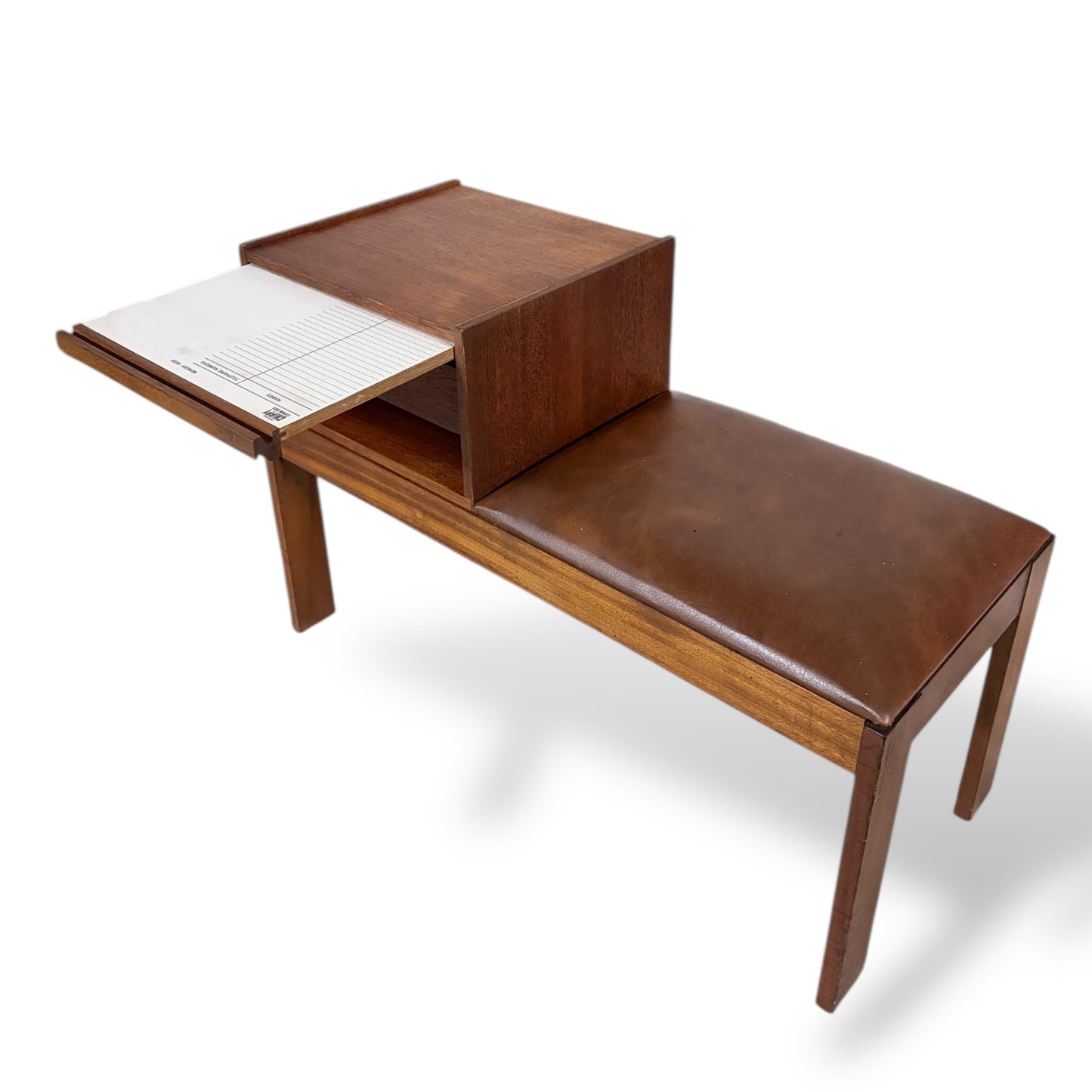 Mid Century Vintage Chippy Heath Telephone Table / Hall Bench