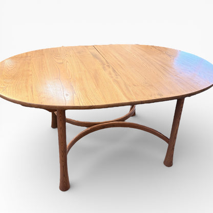 Ercol Mid-Century Table – Blonde Elm Oval Dining Table | Vintage British Furniture