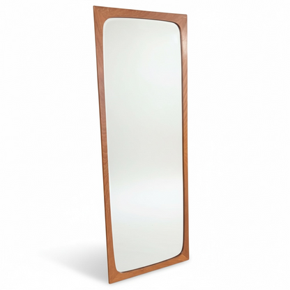Danish Teak Wall Mirror – Mid Century Modern Vintage 1960s Scandinavian Design
