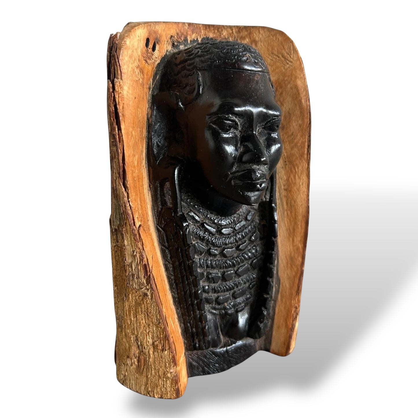 African Makonde Ebony Wood Sculpture – Hand Carved Tribal Art Statement Piece