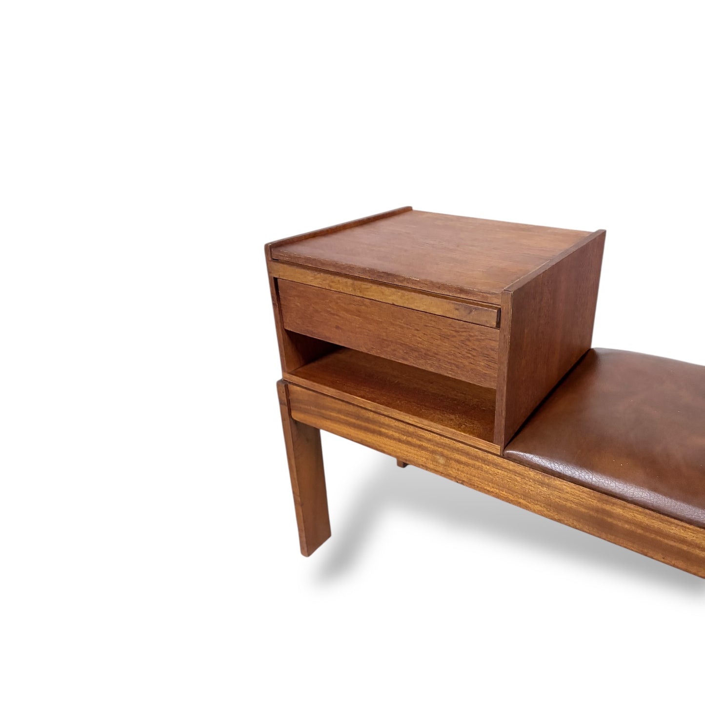 Mid Century Vintage Chippy Heath Telephone Table / Hall Bench