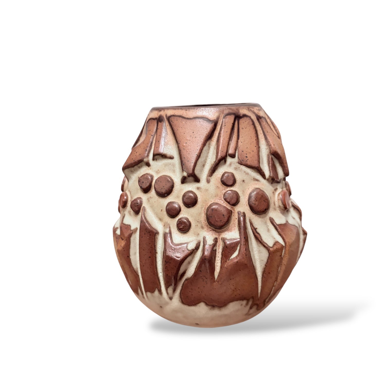Vintage Shelf Pottery Brutalist Stoneware Vase — view 7