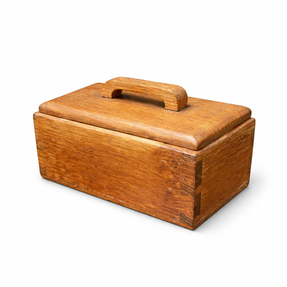 Oak Lidded Jewellery Box – Solid Wood Storage
