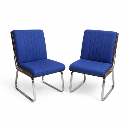 Pair of Mid-Century Chrome & Rosewood Dining Chairs by Gordon Russell for Verco