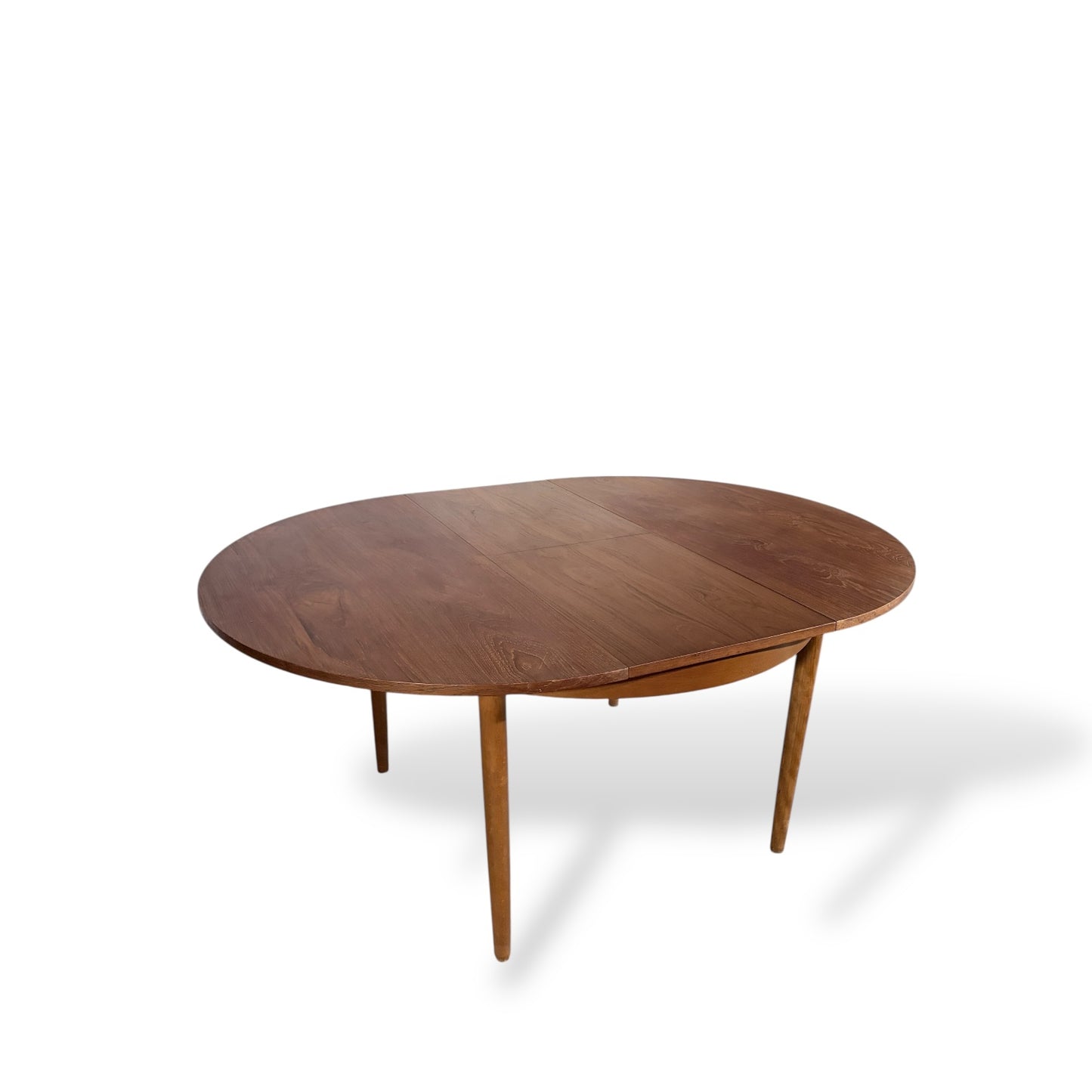 Vintage Danish Round Extending Dining Table – Mid-Century Modern