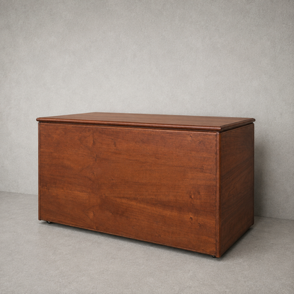 Mid Century Teak Storage Blanket Box Chest on Castors