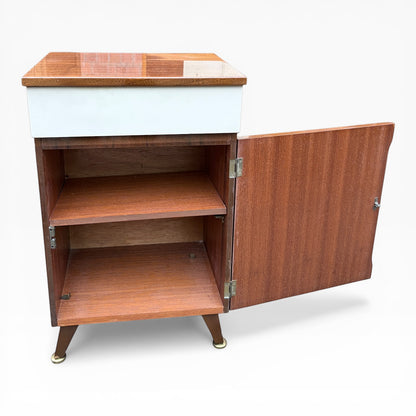 Mid Century Meredew Two-Tone Bedside Cabinet