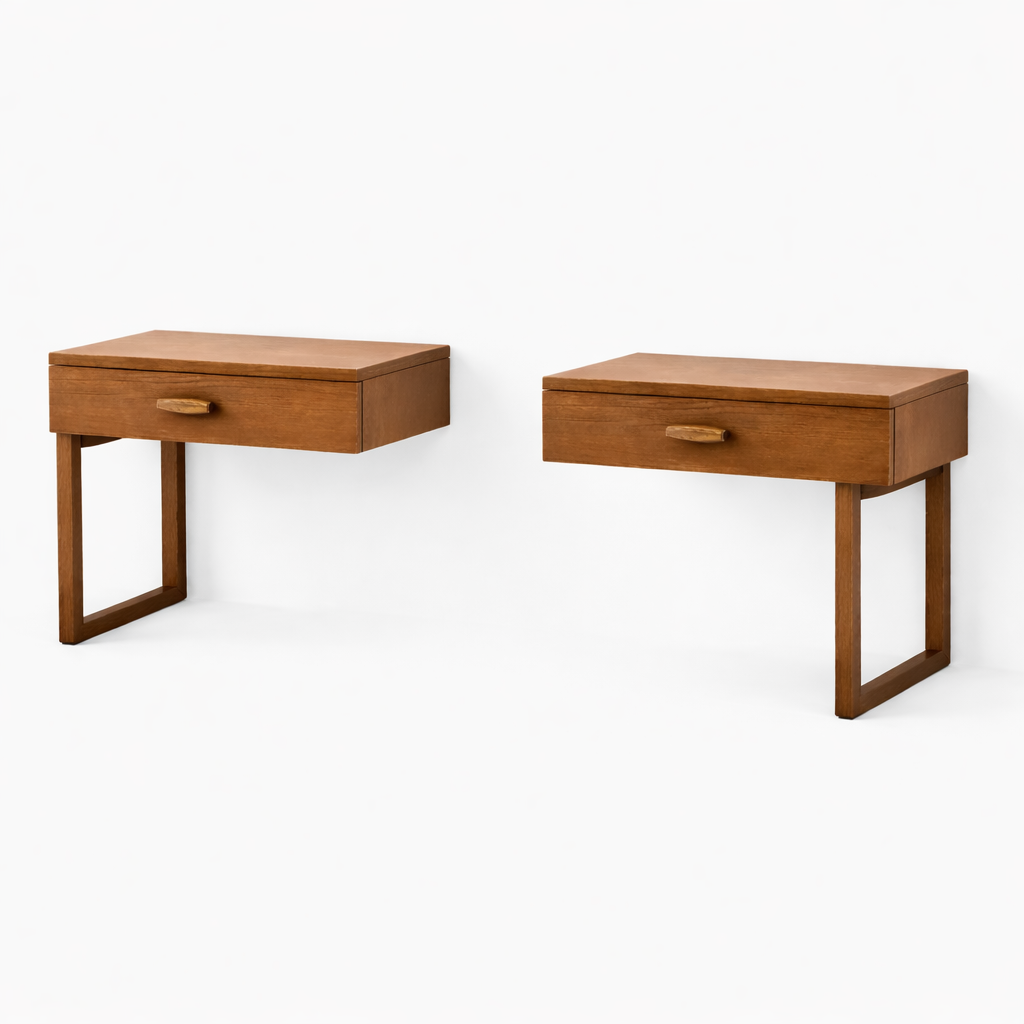 Mid Century G Plan Floating Bedside Tables (Pair)