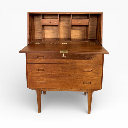 Mid-Century Danish Teak Writing Bureau / Secretary Desk