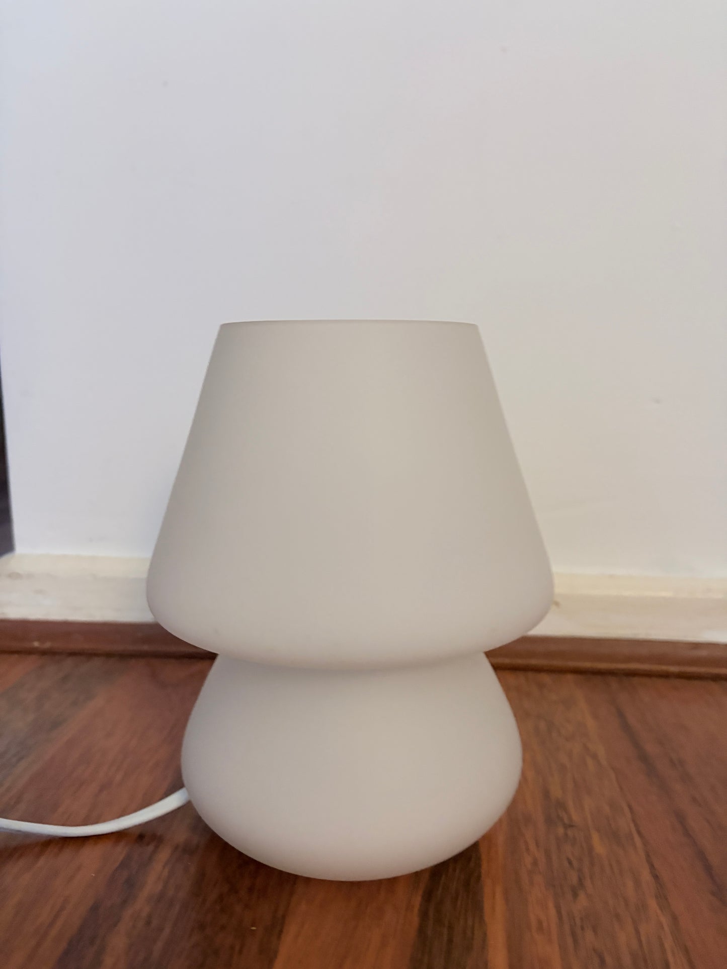 Mid Century Frosted Glass Mushroom Table Lamp