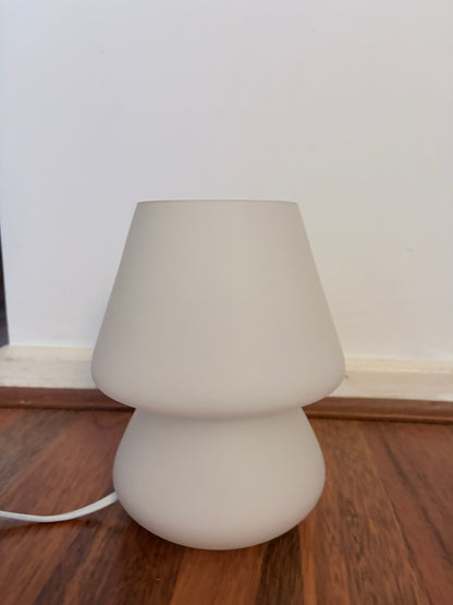 Mid Century Frosted Glass Mushroom Table Lamp