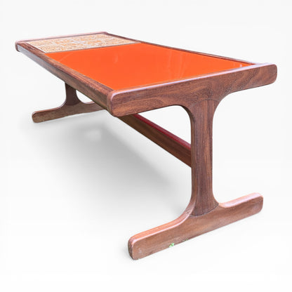 G Plan Mid-Century Orange Perspex Coffee Table