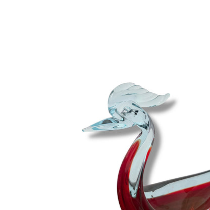 Mid-Century Murano Glass Swan Sculpture
