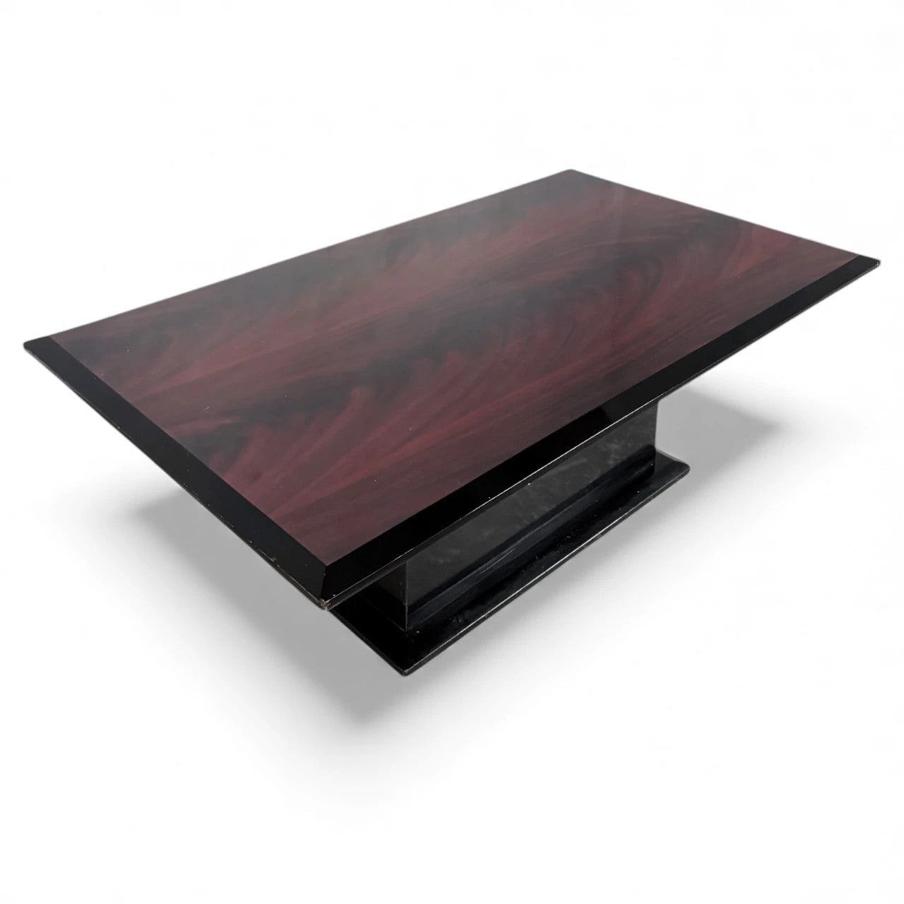 Mid-Century Space Age Rosewood & Acrylic Coffee Table Set