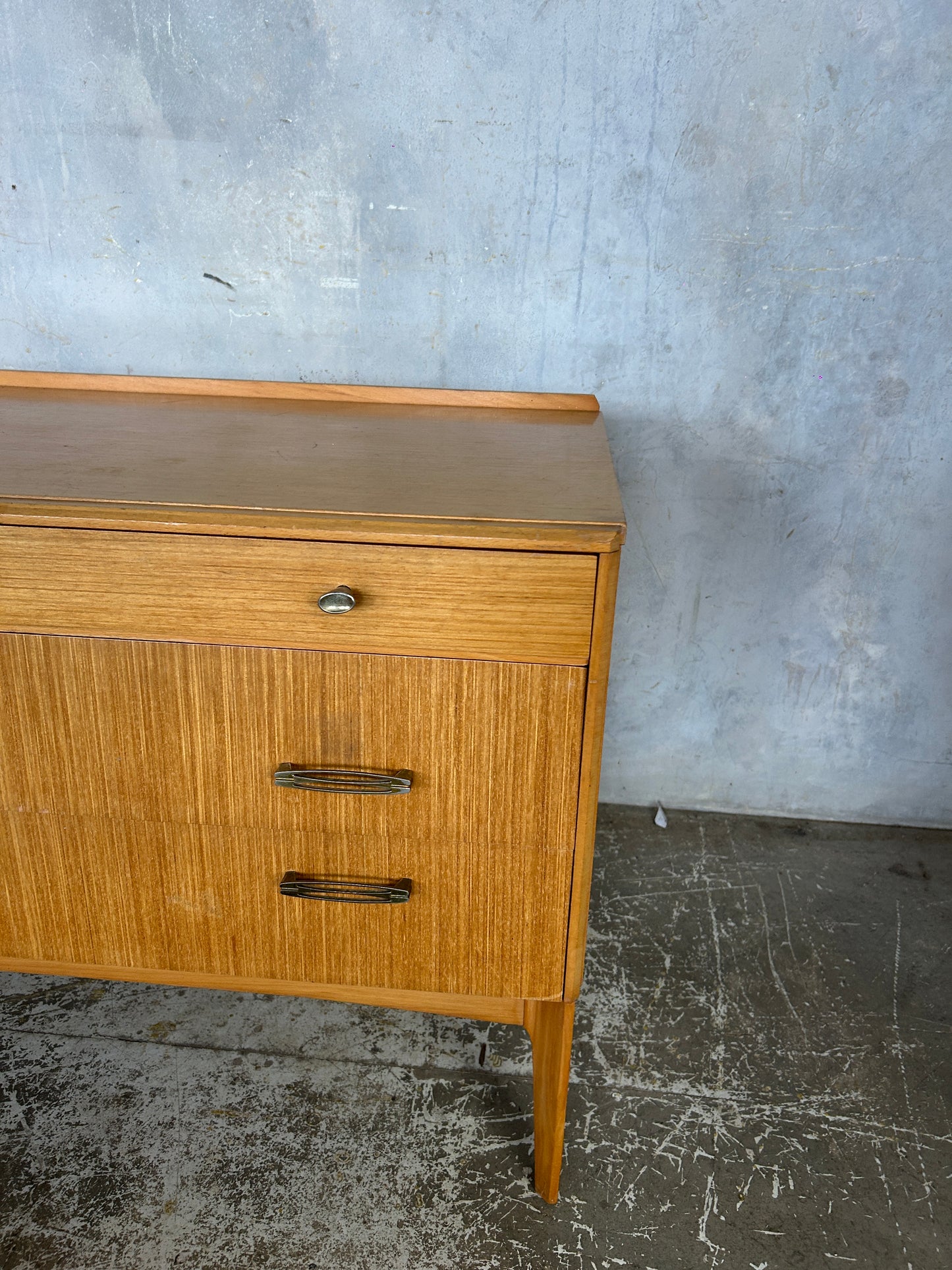 Mid Century Remploy Chest of Drawers / Sideboard | Vintage Oak Veneer Cabinet