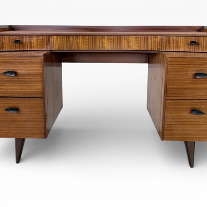 Mid-Century Lebus Walnut Writing Desk