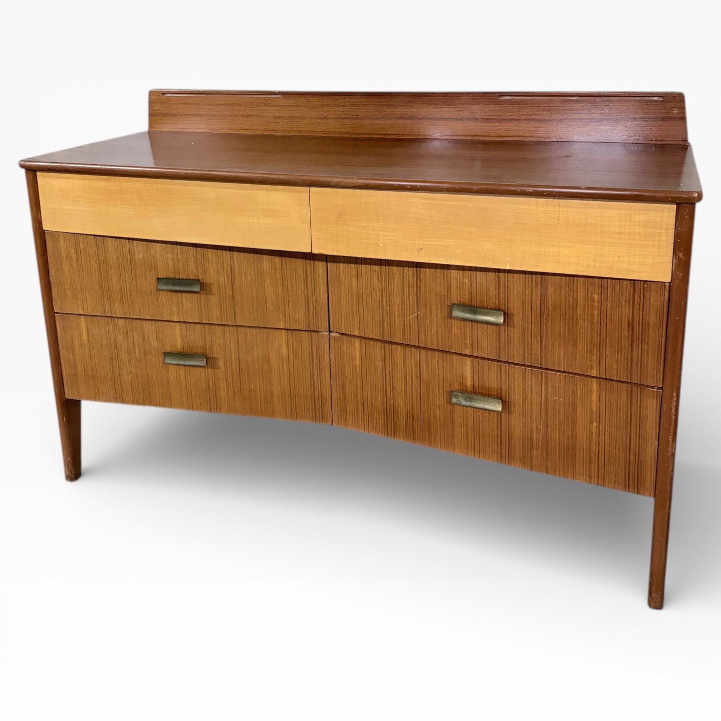 Mid Century Sideboard – Vintage Chest Drawers with Teak Wood Furniture & Oak Walnut Veneer