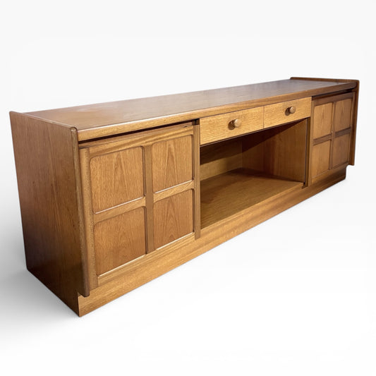 Vintage Teak Sideboard – Mid-Century British Furniture | Sliding Door Storage