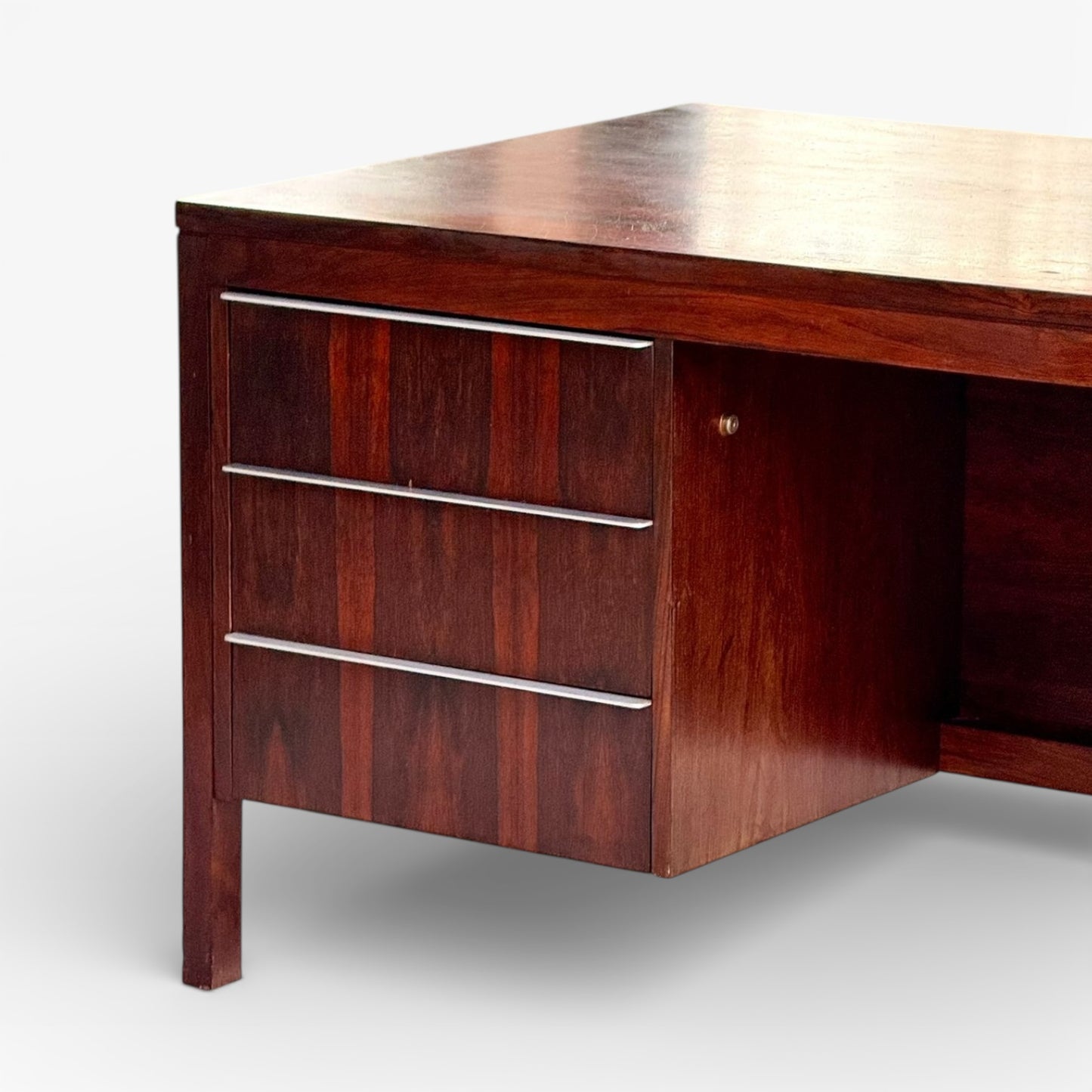 Mid-Century Danish Rosewood Effect Executive Double Pedestal Desk, 1970s